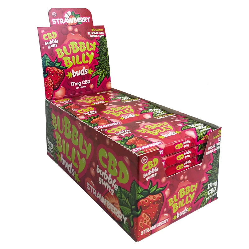 CBD Žuvačky Bubbly Billy Jahoda