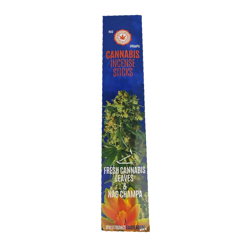 Cannabis Incense Sticks - Nag Champa and Dry Cannabis Leaves
