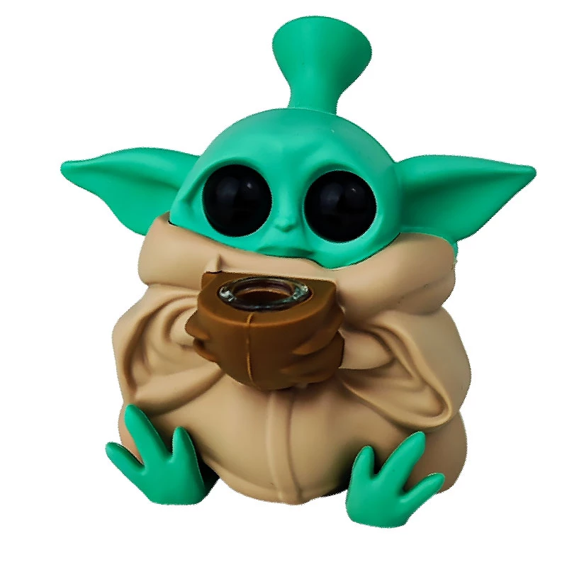 Silikónové vodné bongo Yoda Hnedá 12,5 cm