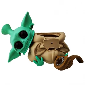 Silikónové vodné bongo Yoda Hnedá 12,5 cm