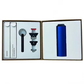 Vaporizér PAX Plus matný modrý komplet kit - rozbalený v krabici