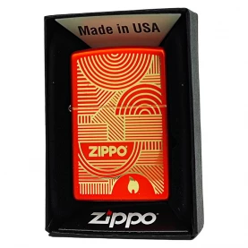 Zapalovač Zippo Circle Line Metallic Red