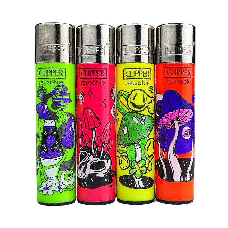 Zapaľovač Clipper Séria MELTING PSYCHO po 4 kusy