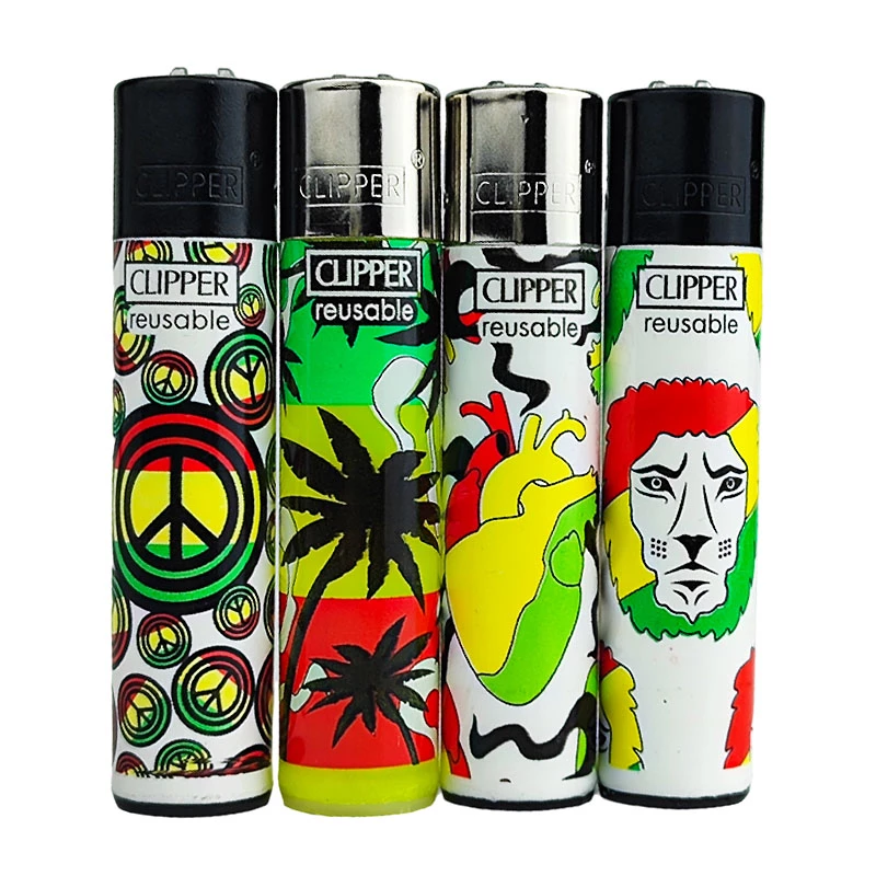 Zapaľovač Clipper Séria REGGAE LIFE po 4 kusy