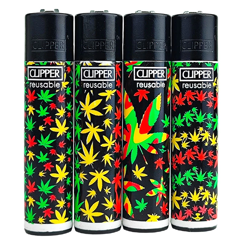 Zapaľovač Clipper Séria JAMAICAN PATTERN po 4 kusy