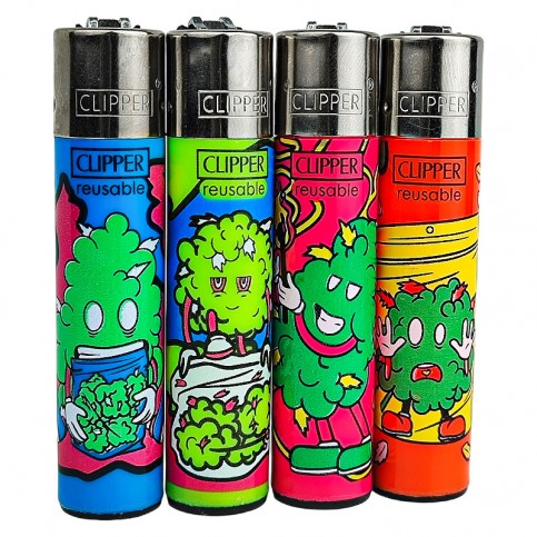 Zapaľovač Clipper Séria HIGH GANG po 4 kusy