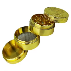 Grinder drvička zlatá Bar 3cm 4-dielna