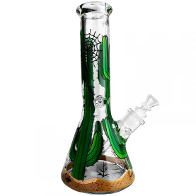 Bong sklo Black Leaf Kaktus malovaný 32cm
