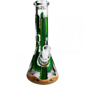 Bong sklo Black Leaf Kaktus malovaný 32cm