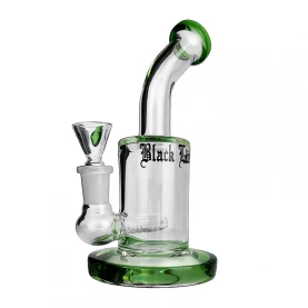 Bong sklo Black Leaf bubbler inline slit difuzor green