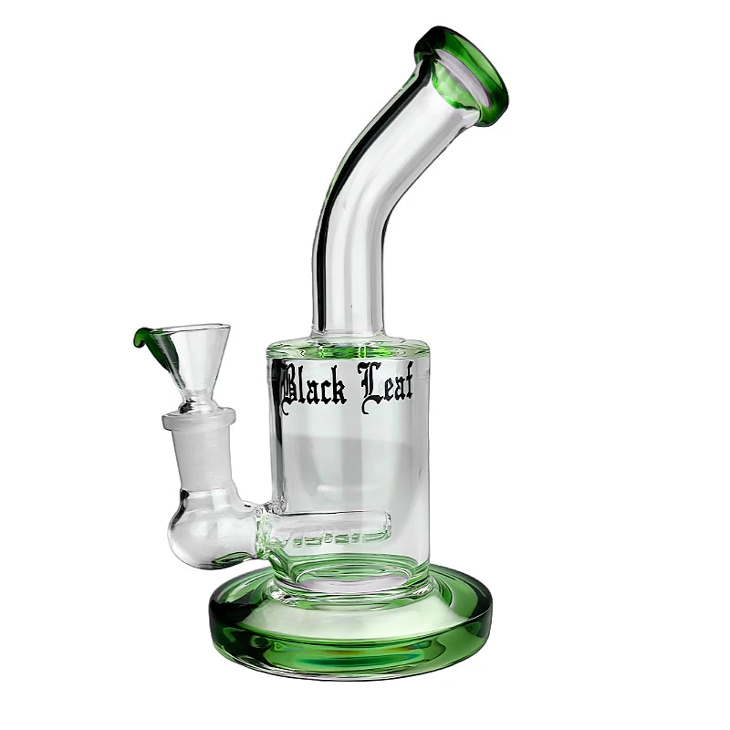 Bong sklo Black Leaf bubbler inline slit difuzor green