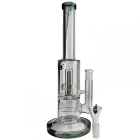 Bong sklo Black Leaf Percolator Bong + slit dufúzor grey 28cm