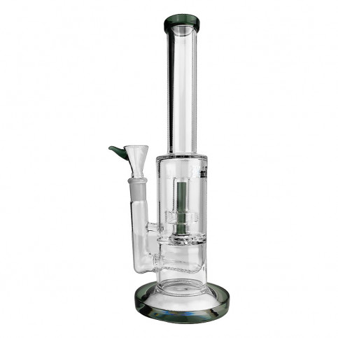 Bong sklo Black Leaf Percolator Bong + slit dufúzor grey 28cm