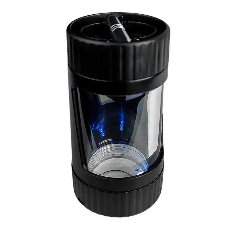 Sherlock Hemp Glow Jar black LED Lupa + Grinder