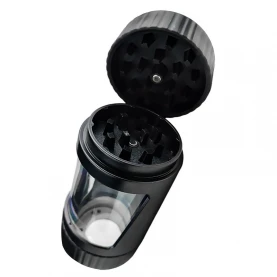 Sherlock Hemp Glow Jar black LED Lupa + Grinder