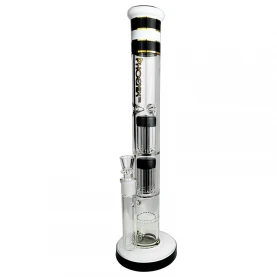 Sklenené bongo Phoenix 43cm - Mliečno-čierne