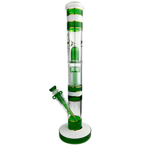 Sklenené bongo Phoenix 43cm - Zeleno-biele