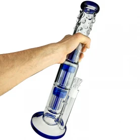 Sklenené bongo 46cm - Modré