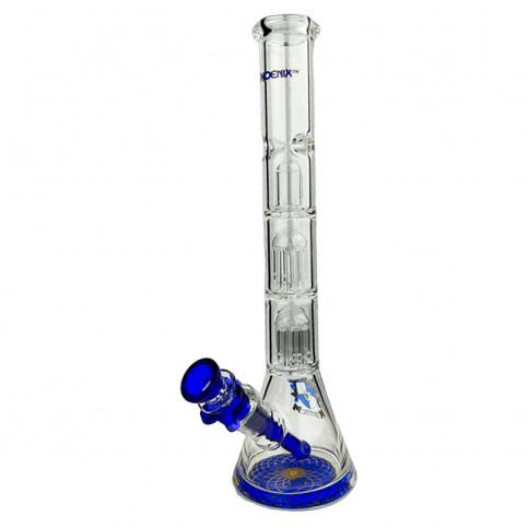 Sklenené bongo Phoenix 33cm - Modré