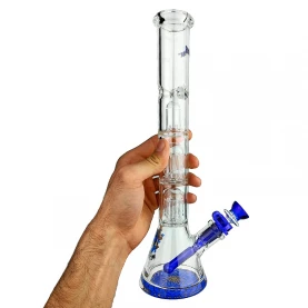 Sklenené bongo Phoenix 33cm - Modré