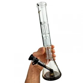 Sklenené bongo Phoenix 33cm - Čierne