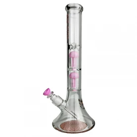 Sklenené bongo Phoenix 41cm - Rúžové