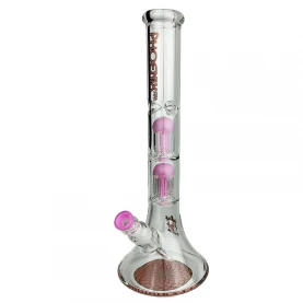 Sklenené bongo Phoenix 41cm - Rúžové