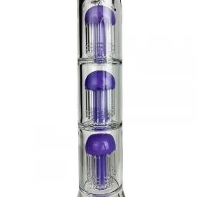 Sklenené bongo Phoenix 46cm - Mliečno fialové