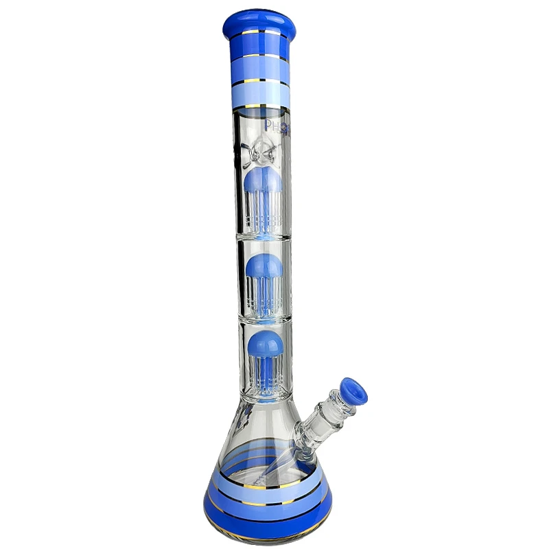 Sklenené bongo Phoenix 46cm - Milky Blue