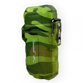 USB plazmový zapalovač Survival - Camo zelená
