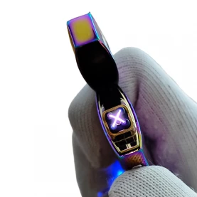 Zapalovač USB Cosmo Double Arc Rainbow zapálený