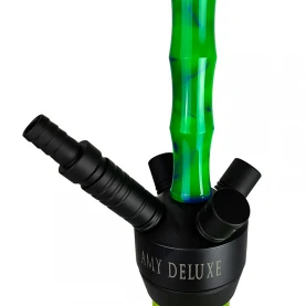 Vodná fajka AMY Deluxe Dervish - Čierno-zelená - adaptéry na hadice