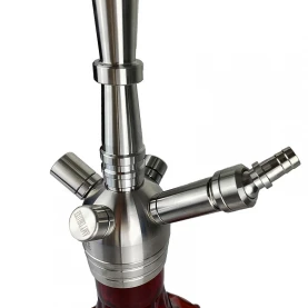 Vodná fajka AMY Deluxe Little Trilliant - Červená - Kĺbový adaptér na hadicu