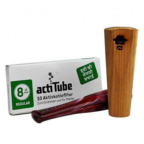 Drevená šlukovka Actitube Cherry rozložená