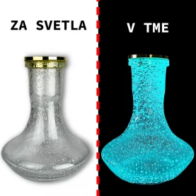 Vodná fajka KAYA ELOX ECO Mramor Modrá / Glow - Váza