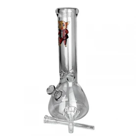 Sklenené bongo beaker Gangi Pig LQ - bowl and downpipe