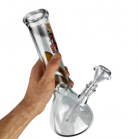 Sklenené bongo beaker Gangi Pig LQ in hand