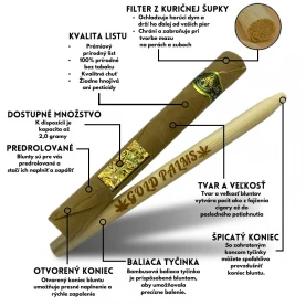 Gold Palms Beedi Blunt Wraps - infografika