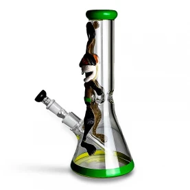 Sklenené bongo Beaker Red Eyed Rabbit 31cm - zboku