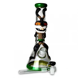 Sklenené bongo Beaker Red Eyed Rabbit 31cm - rozložený