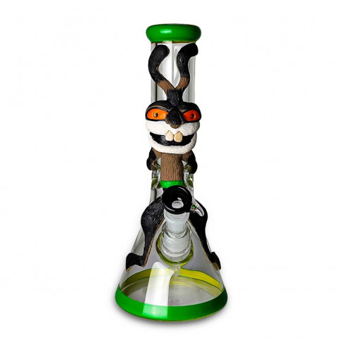 Sklenené bongo Beaker Red Eyed Rabbit 31cm - spredu