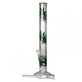 Sklenené bongo Green Leaf 35cm - rozložené