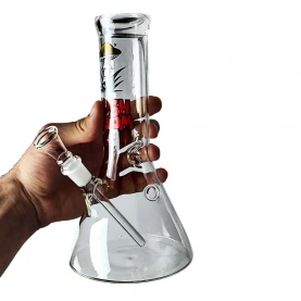 Sklenené bongo Mushroom Beaker 23cm v ruke