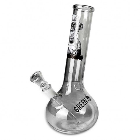 Sklenené bongo Greenline Monkey 25cm zboku