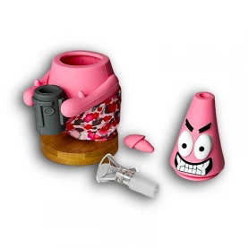 Silikónový bong - Pink Star - rozložené bongo
