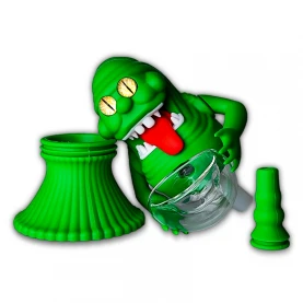 Silikonový bong - Green Monster - rozložené bongo