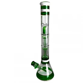 Sklenené bongo PHX double 8arm percs zelenej farby