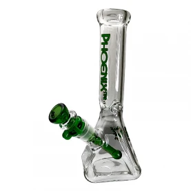 Sklenené bongo Phoenix square zelenej farby