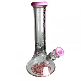 Sklenené bongo Phoenix Beaker ružovej farby