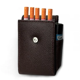 Púzdro na cigarety Brownie - s cigaretami a zapaľovačom